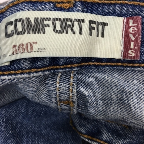 LEVI’S Jeans 560 Comfort Fit Straight Loose Relaxed 100% Cotton Denim 42 x 30 - Picture 8 of 13